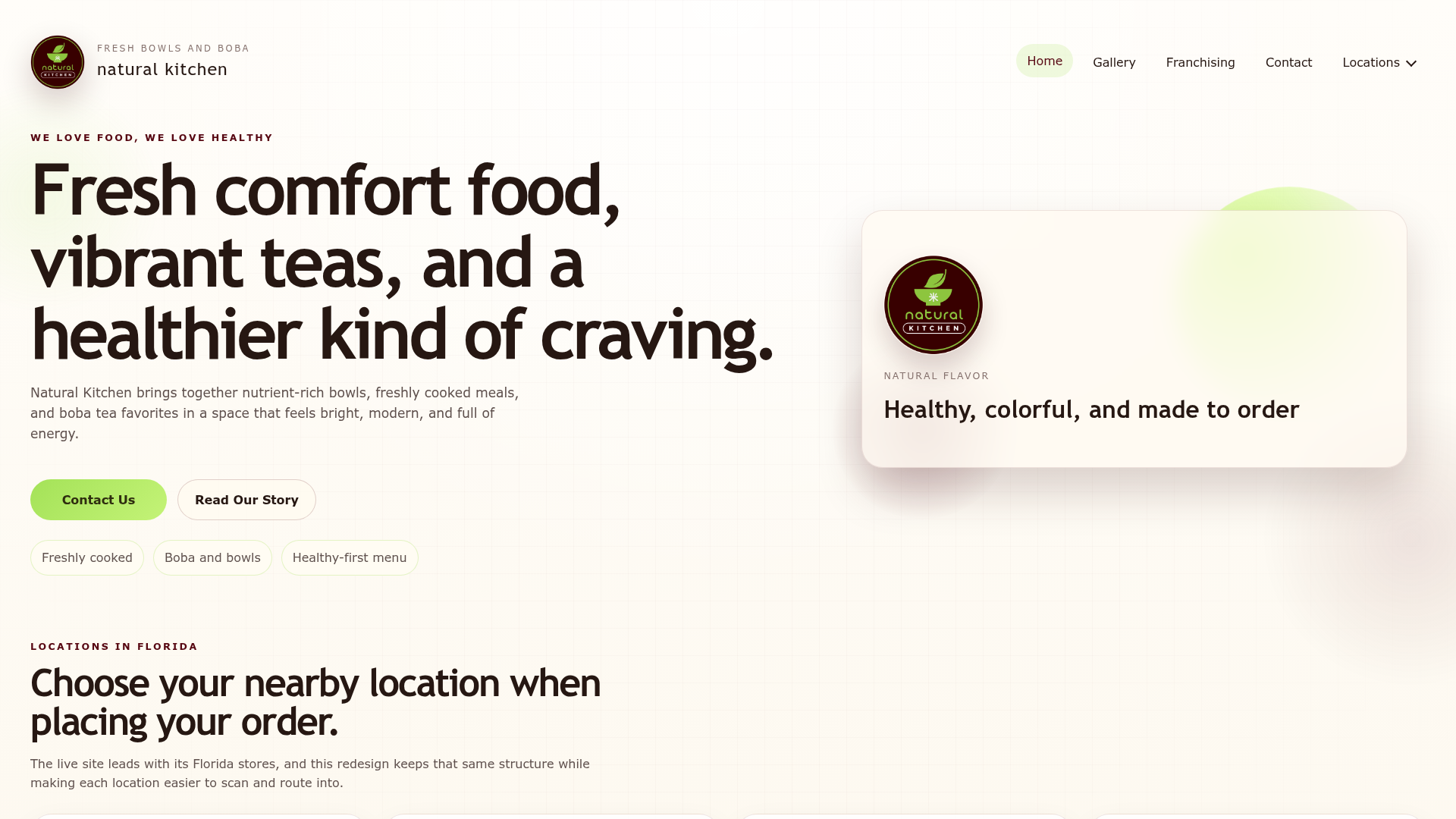 Natural Kitchen website preview