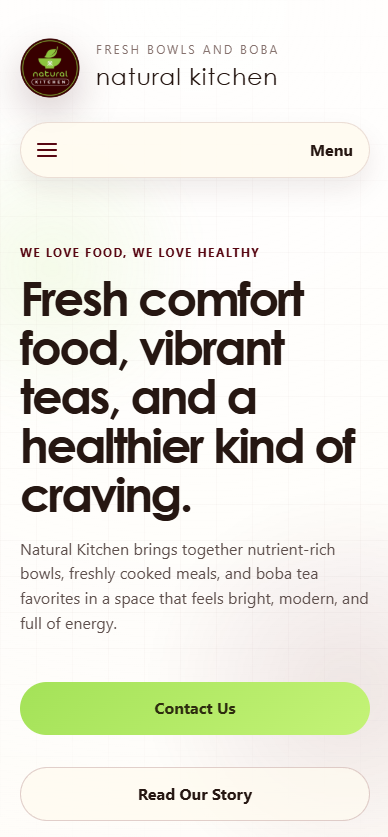 Natural Kitchen mobile preview