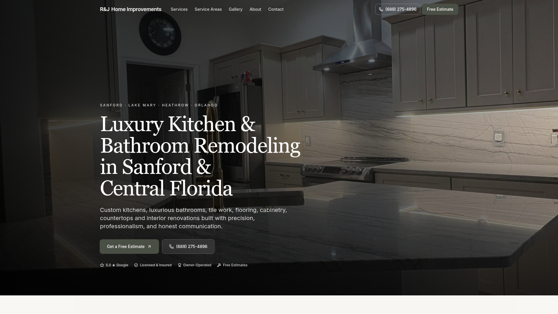 R&J Home Improvements desktop preview